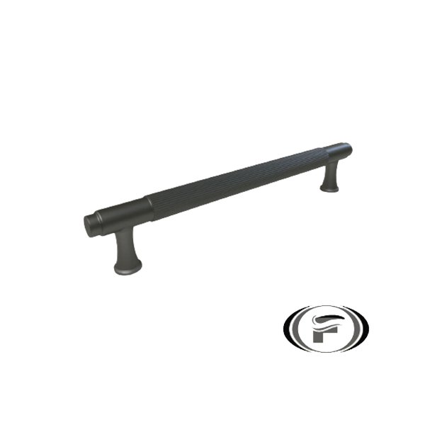 Puxador Sobrepor Zigrinato Il1570 Grafite Italy Line 128mm Grafite