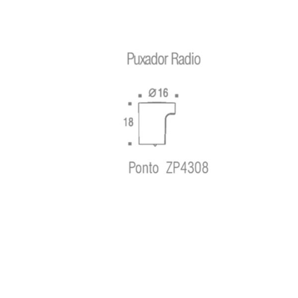 Puxador Radio Vecchio Metallo Zen Mini