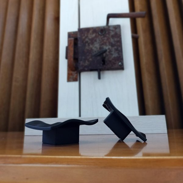 Puxador Acqua Mini 38X38x12mm Preto Zen