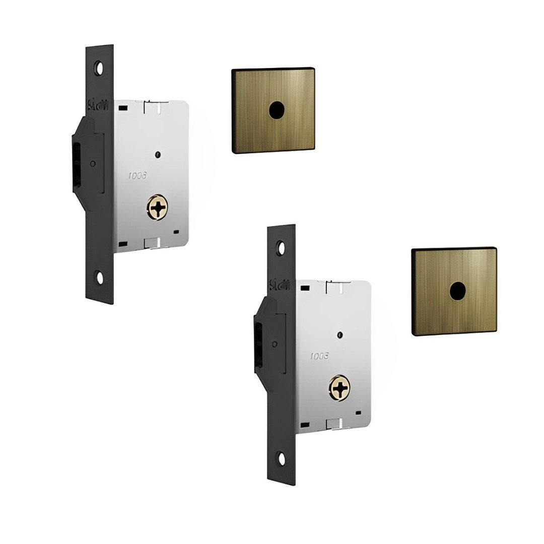 Fechadura 1008 Tetra Dupla Antique Stam Roseta Quadrada